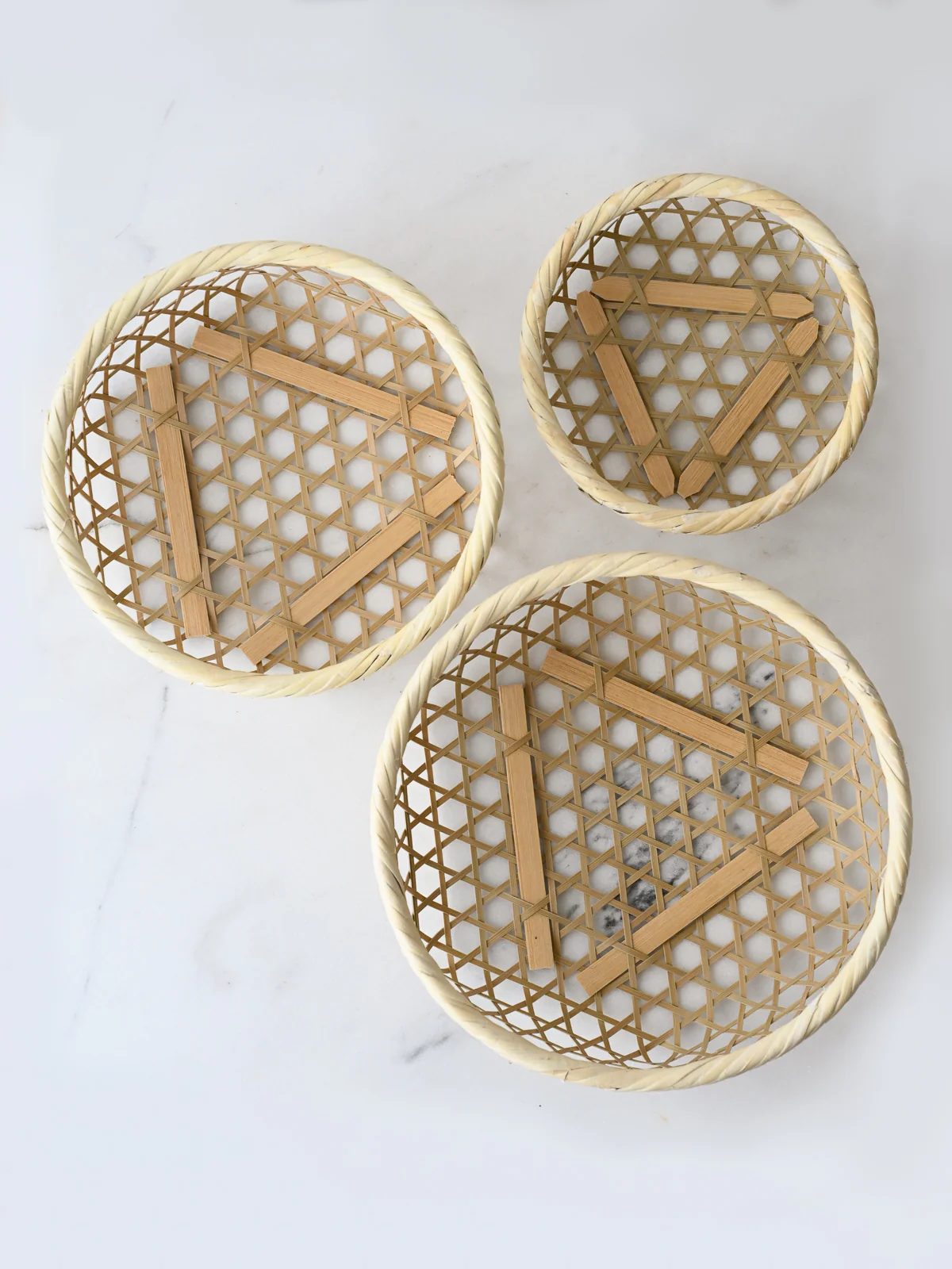 Handwoven Bamboo Basket Set - Image 3