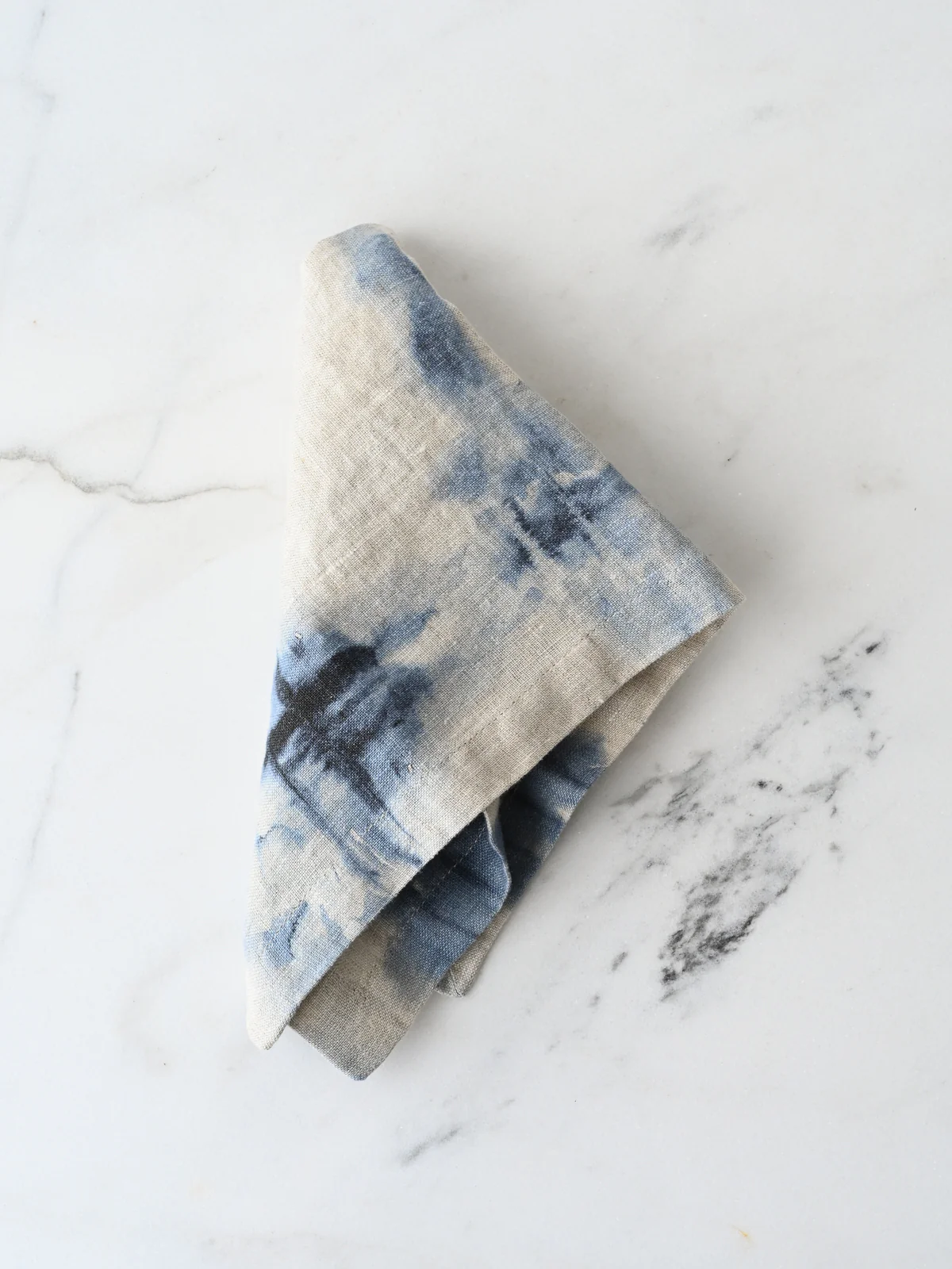 Linen Napkins Set of 2 | Indigo Tie Dye - Image 3