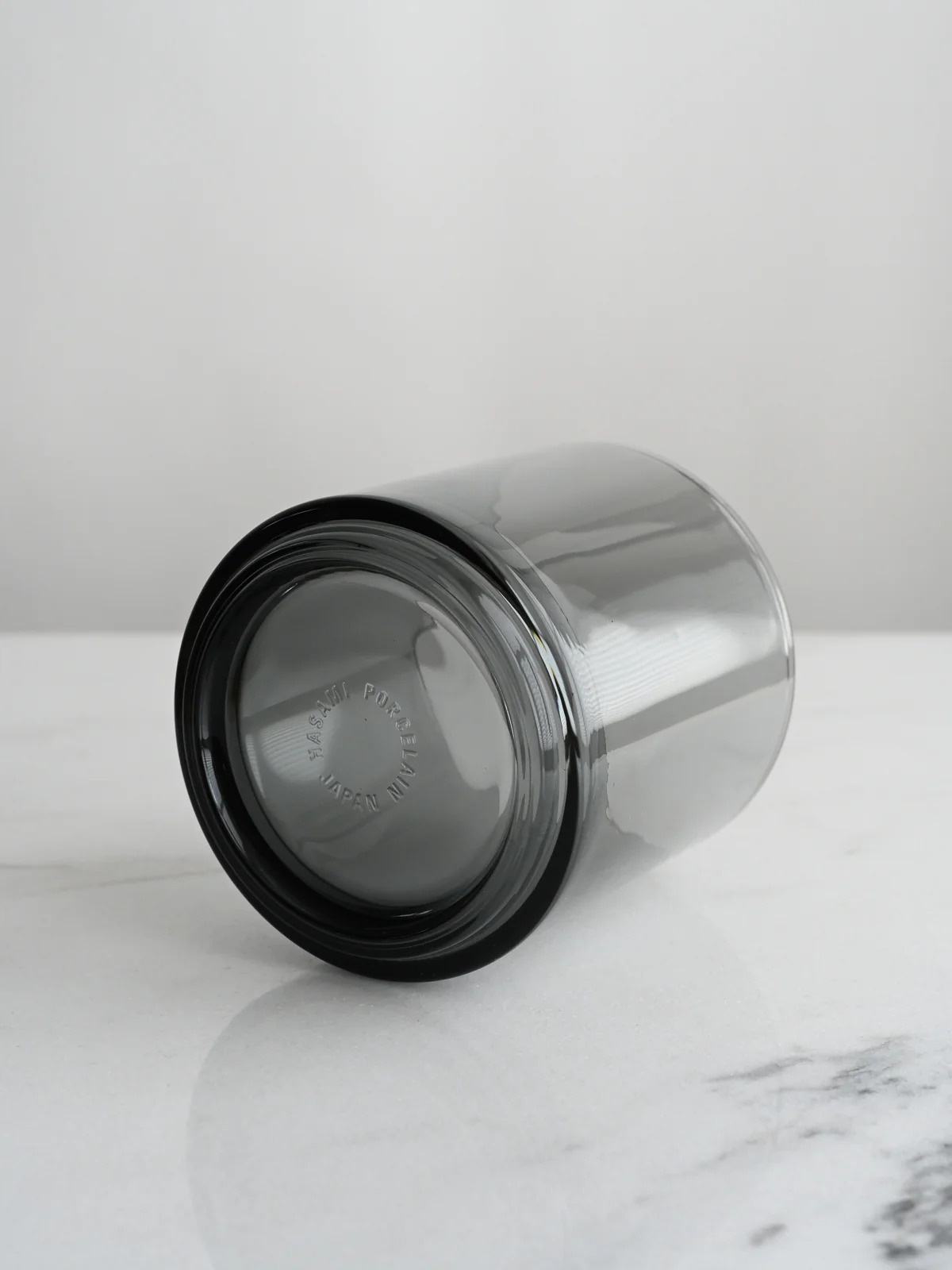 Square Glass Tumbler in Gray | Set of 3 - Image 3