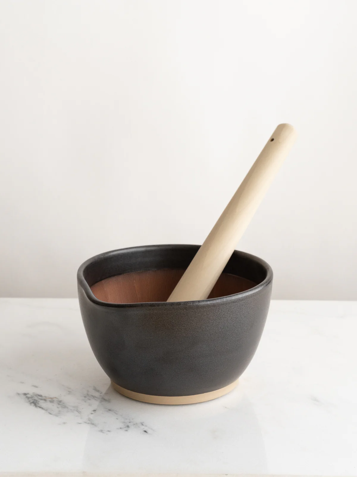 Suribachi Japanese Mortar & Pestle in Black - Image 2