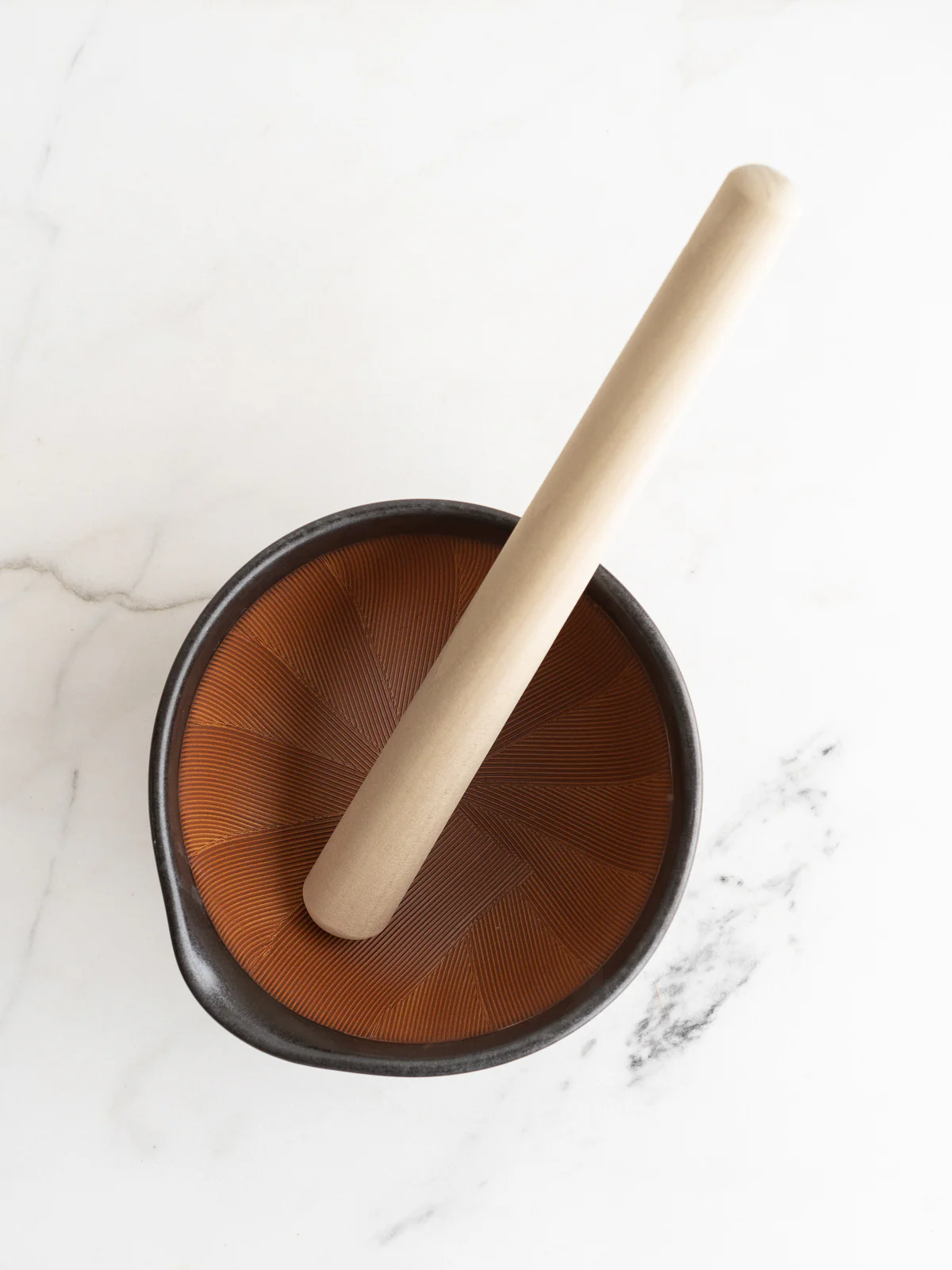 Suribachi Japanese Mortar & Pestle in Black - Image 4