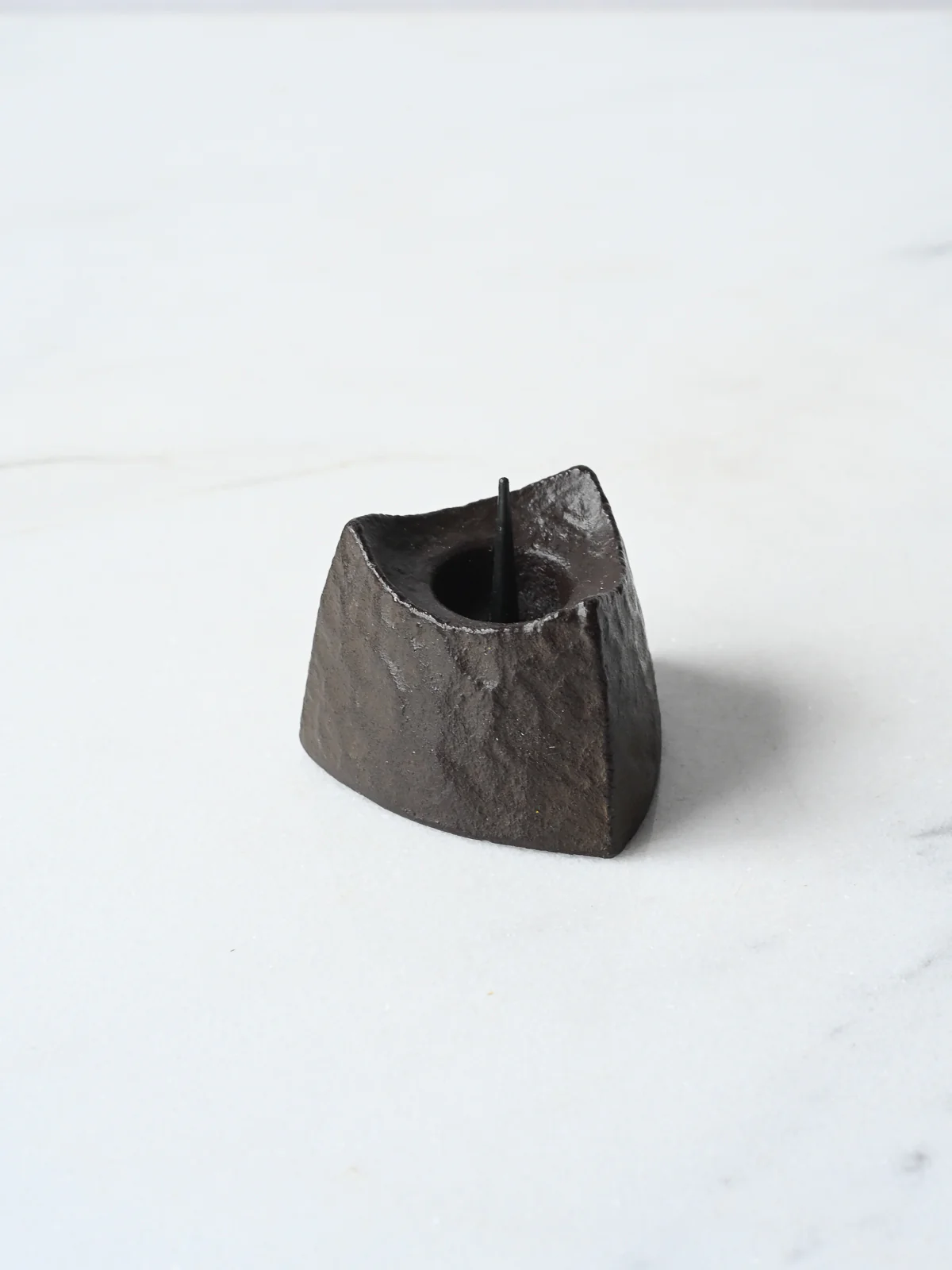 Geometric Cast Iron Candle Stand - Image 3
