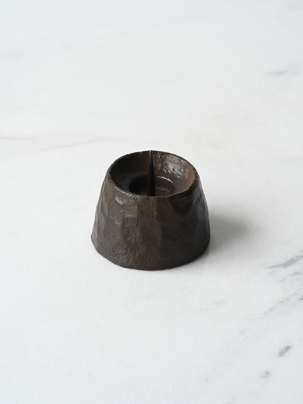 Geometric Cast Iron Candle Stand - Image 4