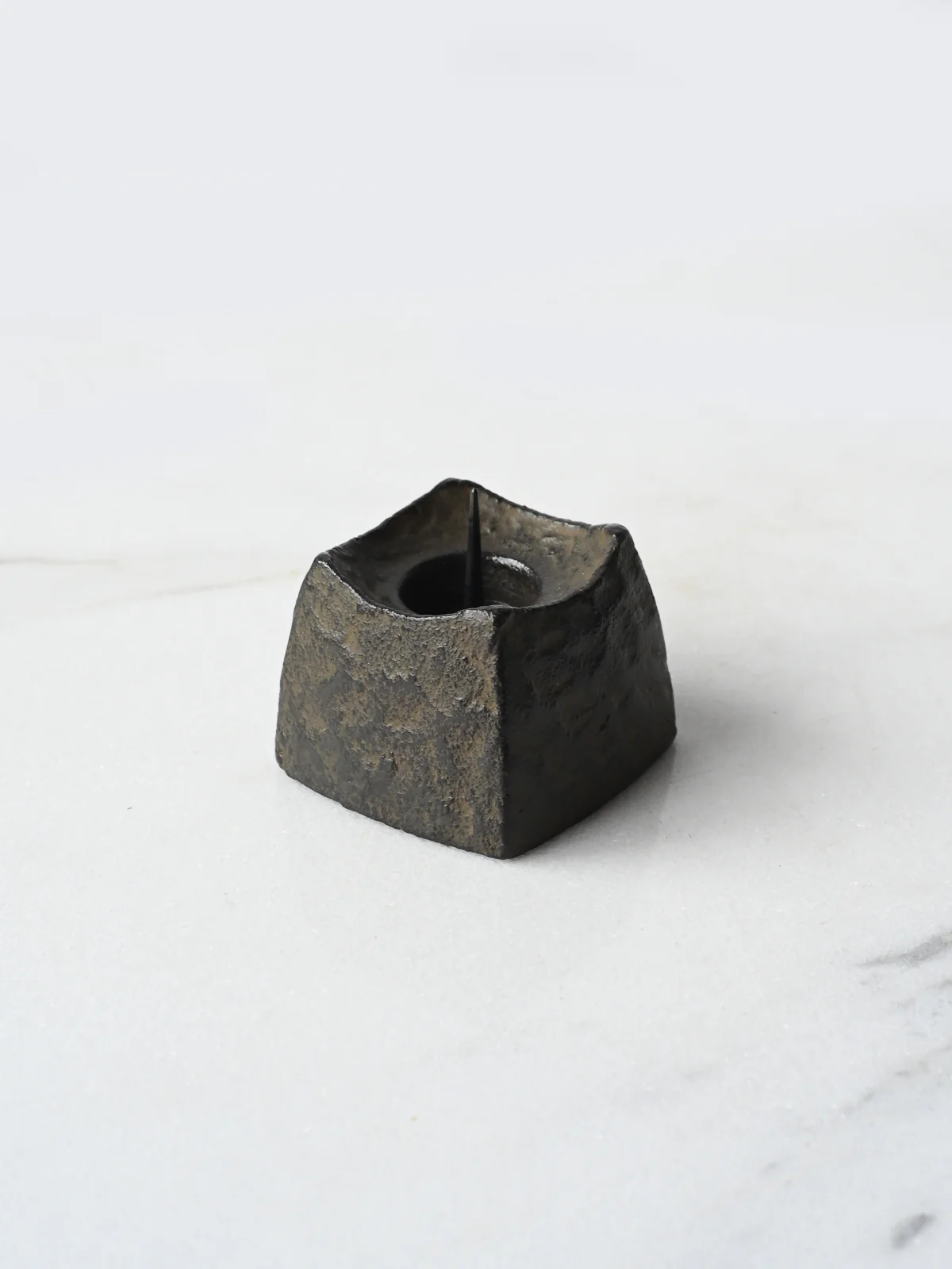 Geometric Cast Iron Candle Stand - Image 5
